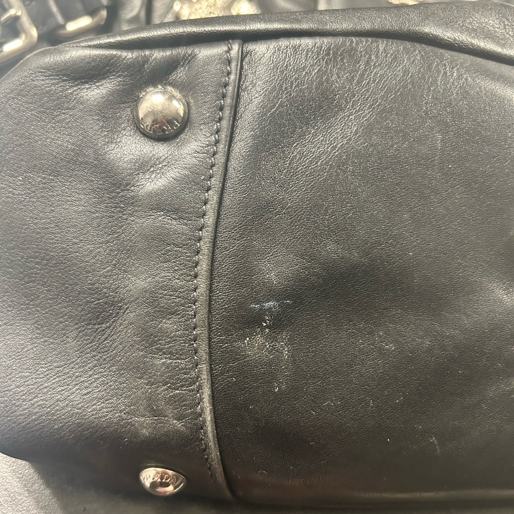 Prada Black Leather Shoulder Bag - Picture 7 of 8